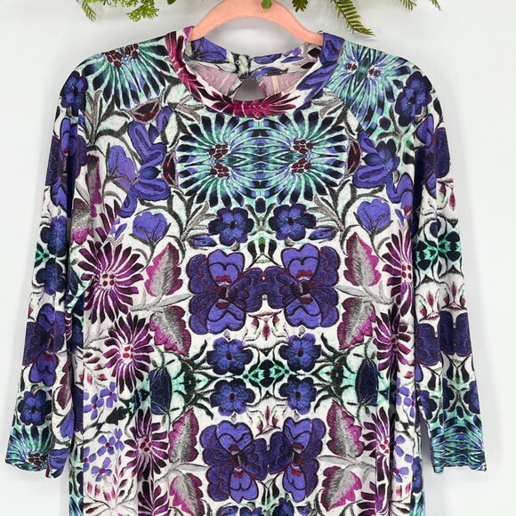 Free People Psychedelic Floral Dress SP Boho Festival Party Rave Art Fun Vibes - Picture 4 of 13